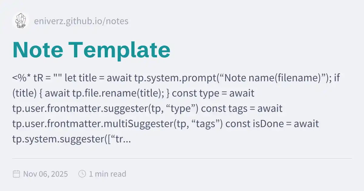 Note Template